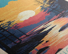 Load image into Gallery viewer, Cuyahoga Valley National Park Ohio Travel Art, National Park Print, Minimalist Travel Art, Midcentury Modern Style Landscape Painting