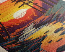 Carregar imagem no visualizador da galeria, Cuyahoga Valley National Park Ohio Travel Art, National Park Print, Minimalist Travel Art, Midcentury Modern Style Landscape Painting