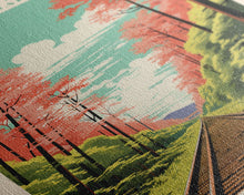 Load image into Gallery viewer, Cuyahoga Valley National Park Travel Poster Print, Canvas Print Wall Art, Ohio Travel Art, Midcentury Modern Travel Decor