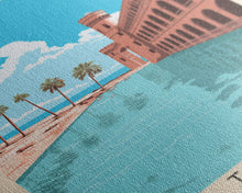 Carregar imagem no visualizador da galeria, Dry Tortugas National Park Florida Travel Art, National Park Print, Minimalist Travel Art, Midcentury Modern Style Landscape Painting