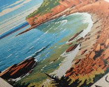 Carregar imagem no visualizador da galeria, Acadia National Park Maine Travel Art, National Park Print, Minimalist Travel Art, Midcentury Modern Style Landscape Painting
