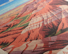 Carregar imagem no visualizador da galeria, Badlands National Park South Dakota Travel Art, National Park Print, Minimalist Travel Art, Midcentury Modern Style Landscape Painting