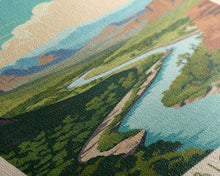 Load image into Gallery viewer, Big Bend National Park Texas Travel Art, National Park Print, Minimalist Travel Art, Midcentury Modern Style Landscape Painting