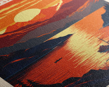 Load image into Gallery viewer, Glacier Bay National Park Travel Poster Art, Canvas Print Wall Art, Alaska Travel Art, Midcentury Modern Travel Decor, MCM Wall Art