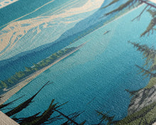 Load image into Gallery viewer, Glacier Bay National Park Alaska Travel Art, National Park Print, Minimalist Travel Art, Midcentury Modern Style Landscape Painting