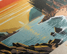 Carregar imagem no visualizador da galeria, Acadia National Park, Panoramic Maine Travel Art, National Park Print, Minimalist Travel Art, Midcentury Modern Style Landscape