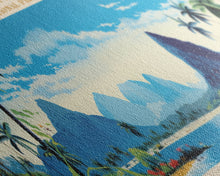 Load image into Gallery viewer, American Samoa National Park, Panoramic Samoa Travel Art, National Park Print, Minimalist Travel Art, Midcentury Modern Style Landscape