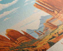 Load image into Gallery viewer, Arches National Park, Panoramic Utah Travel Art, National Park Print, Minimalist Travel Art, Midcentury Modern Style Landscape