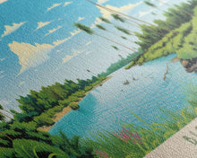 Load image into Gallery viewer, Biscayne National Park, Panoramic Florida Travel Art, National Park Print, Minimalist Travel Art, Midcentury Modern Style Landscape