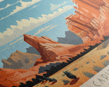 Carregar imagem no visualizador da galeria, Capitol Reef National Park, Panoramic Utah Travel Art, National Park Print, Minimalist Travel Art, Midcentury Modern Style Landscape