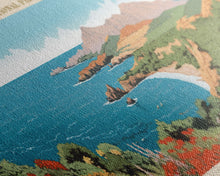 Cargar imagen en el visor de la galería, Channel Islands National Park Panoramic California Travel Art, National Park Print, Minimalist Travel Art, Midcentury Modern Style Landscape