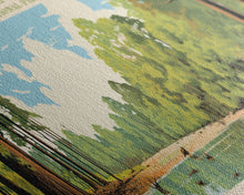 Cargar imagen en el visor de la galería, Congaree National Park, Panoramic South Carolina Travel Art, National Park Print, Minimalist Travel Art, Midcentury Modern Style Landscape