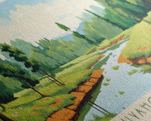 Load image into Gallery viewer, Cuyahoga Valley National Park, Panoramic Ohio Travel Art, National Park Print, Minimalist Travel Art, Midcentury Modern Style Landscape