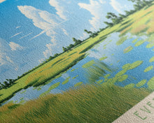 Carregar imagem no visualizador da galeria, Everglades National Park, Panoramic Florida Travel Art, National Park Print, Minimalist Travel Art, Midcentury Modern Style Landscape