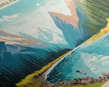 Carregar imagem no visualizador da galeria, Glacier National Park, Panoramic Montana Travel Art, National Park Print, Minimalist Travel Art, Midcentury Modern Style Landscape