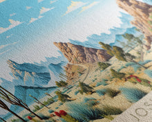 Load image into Gallery viewer, Joshua Tree National Park, Panoramic California Travel Art, National Park Print, Minimalist Travel Art, Midcentury Modern Style Landscape