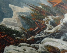 Carregar imagem no visualizador da galeria, A Winter Landscape, Trees In The Fall, Snow Capped Mountains, Gold Rush Prospecting, 3 Piece Wall Art, Ready To Hang Canvas Print