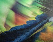 Carregar imagem no visualizador da galeria, Aurora Borealis, Northern Lights Panoramic Framed Canvas Print, Beautiful Winter Wonderland Landscape Painting