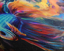 Load image into Gallery viewer, Betta Fish Painting Wall Art, Framed Canvas Print, Siamese Fighting Fish, Aquarium Wall Art, Colorful Pet Fish painting