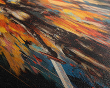 Load image into Gallery viewer, The Battle Angel, Framed Canvas Print, Game Room Art, Panoramic Painting, Panoramic Wall Art, Extra Large Wall Art