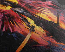 Load image into Gallery viewer, The Battle Angel, Framed Canvas Print, Game Room Art, Panoramic Painting, Panoramic Wall Art, Extra Large Wall Art