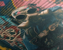 Cargar imagen en el visor de la galería, Gas Mask, Urban Wall Art, Graffiti, Canvas Print, Wall Hanging, Portrait Art, Bedroom Prints, Modern Home Decor, Dorm Room Art, RV Decor