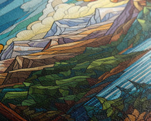 Carregar imagem no visualizador da galeria, Abstract Nature Print, Forest Wall Art, Canvas Print, Wall Hanging, Portrait Art, Nature Wall Art, Bedroom Prints, Landscape Art Print