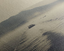 Load image into Gallery viewer, Boat Art, Black And White, Minimalist Wall Art, Mountain Wall Art, Canvas Print, Wall Hanging, Portrait Art, Nature Print, Nautical Print