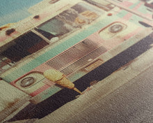 Carregar imagem no visualizador da galeria, Bus, Urban Wall Art, City Art Print, Canvas Print, Wall Hanging, Portrait Art, Urban Art, Apartment Wall Decor, Family Room Art, RV Decor