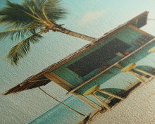 Load image into Gallery viewer, Beach Wall Art, Palm Tree Wall Art, Tropical Art, Canvas Print, Wall Hanging, Portrait Art, Anniversary Gift, Above Bed Art, Bedroom Prints