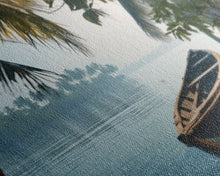 Load image into Gallery viewer, An Abandoned Canoe In The Florida Everglades - Florida Art - Framed Canvas Print - Liminal Spaces - Cool Wall Art - Eclectic Decor