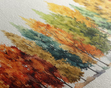 Carregar imagem no visualizador da galeria, Autumn Decor - The Changing Of The Leaves - Framed Canvas Print - Fall Painting - Fall Centerpiece - Orange Leaves - Rustic Farmhouse Decor