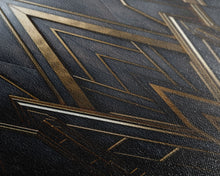 Load image into Gallery viewer, Black and Gold Art Deco Wall Art, Framed Canvas Print, 1920s Art Deco Print, Stylish Art Deco Canvas Poster, Framed or Unframed, Retro