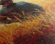 Load image into Gallery viewer, Cowboy in Golden Wheat Field Canvas Print, Western Landscape Art Gift, Seasonal Decor, Modern, Perfect Holiday Gift, Framed Canvas Print