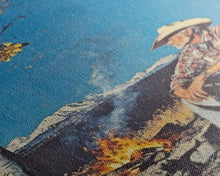 Load image into Gallery viewer, Cowboy in Snowy Sunset Landscape Canvas Print, Winter Wall Art, Seasonal Western Decor, Holiday Gift, Christmas Wall Art, Canvas Print