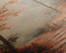 Carregar imagem no visualizador da galeria, Framed Canvas Print of a Fall Path with Fence and Trees, Autumn Wall Art, Rustic Country Decor, Best Gift Idea, Modern Farmhouse Fall Decor