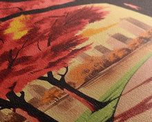 Carregar imagem no visualizador da galeria, Canvas Print of City Park with Autumn Trees and Path, Seasonal Wall Art, Modern Farmhouse Decor, Best Gift Idea, Fall Cityscape Art