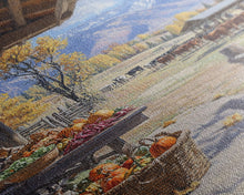 Carregar imagem no visualizador da galeria, Autumn Harvest Scene With Pumpkins Farmhouse Wall Art Framed Canvas Print Thanksgiving Seasonal Wall Art Country Home Decor Gift Idea