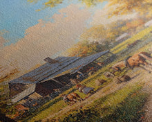 Carregar imagem no visualizador da galeria, Autumn Farmhouse Harvest Scene With Pumpkins Framed Canvas Print Fall Wall Art Seasonal Home Decor Thanksgiving Wall Art Rustic Gift Idea