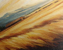 Load image into Gallery viewer, Cowboys Riding into the Sunset Framed Canvas Print, Dramatic Landscape with Riders Open Sky, Perfect Western Wall Art Fall Rustic Home Decor