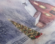 Load image into Gallery viewer, Christmas decor farmhouse Framed Canvas Print snowy barn scene holiday wall art Christmas tree decor best gift Christmas holiday home decor