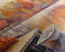 Load image into Gallery viewer, Autumn's Reflections - holiday decor, watercolor Christmas, Christmas wall art, winter wall art, holiday art gift