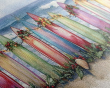 Cargar imagen en el visor de la galería, Christmas beach art, tropical Christmas decor, Christmas wall art, canvas print, beach Christmas decor, holiday wall art