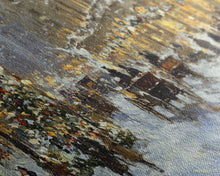 Carregar imagem no visualizador da galeria, Bustling Christmas Street Scene Tall Art Framed Canvas Print Vintage Winter Holiday Scene With Horse-Drawn Carriages And Festive Lights