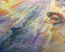 Cargar imagen en el visor de la galería, Christmas Surfboard Beach Decor Canvas Print | Tropical Coastal Christmas Art | Beach Christmas Wall Art | 2024 Holiday Decor | Gift Idea