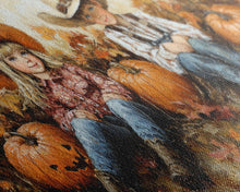 Carregar imagem no visualizador da galeria, Framed Canvas Print Cowboy On Horse Overlooking Fall Mountain Peaks Western Horse Rider Autumn Scenic Wall Art Fall Colors