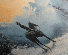 Carregar imagem no visualizador da galeria, Female cowboy in fall forest, Framed Canvas Print, captivating Western portrait in autumn scenery, art piece seasonal farmhouse rustic decor