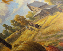 Carregar imagem no visualizador da galeria, Autumn Ranch Framed Canvas Print Pumpkin Patch Rustic Art Country Home Decor Large Fall Wall Art Farmhouse Style Thanksgiving Decor