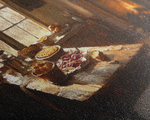 Load image into Gallery viewer, Cozy Kitchen Framed Canvas Print Autumn Fireplace Rustic Home Decor Seasonal Fall Art Large Wall Art Gift for Thanksgiving Decor