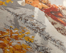 Cargar imagen en el visor de la galería, Charming Framed Canvas Print of a Cowgirl in Autumn Leaves, Perfect Fall Wall Decor and Gift Idea for Fans of Western Art Rustic Home Decor